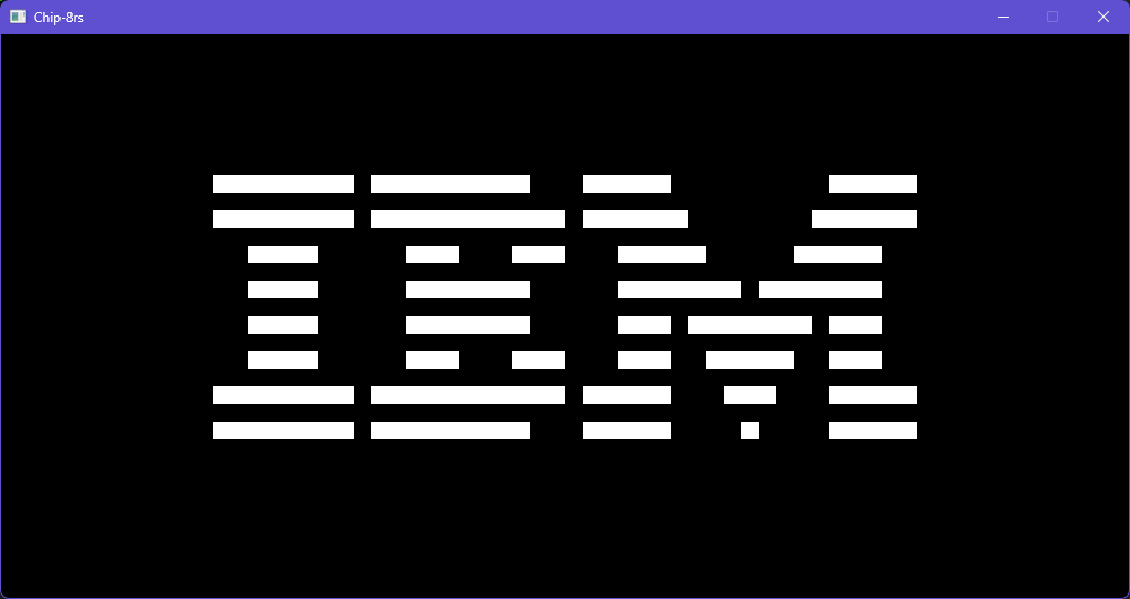 IBM logo on a CHIP-8 emulator
