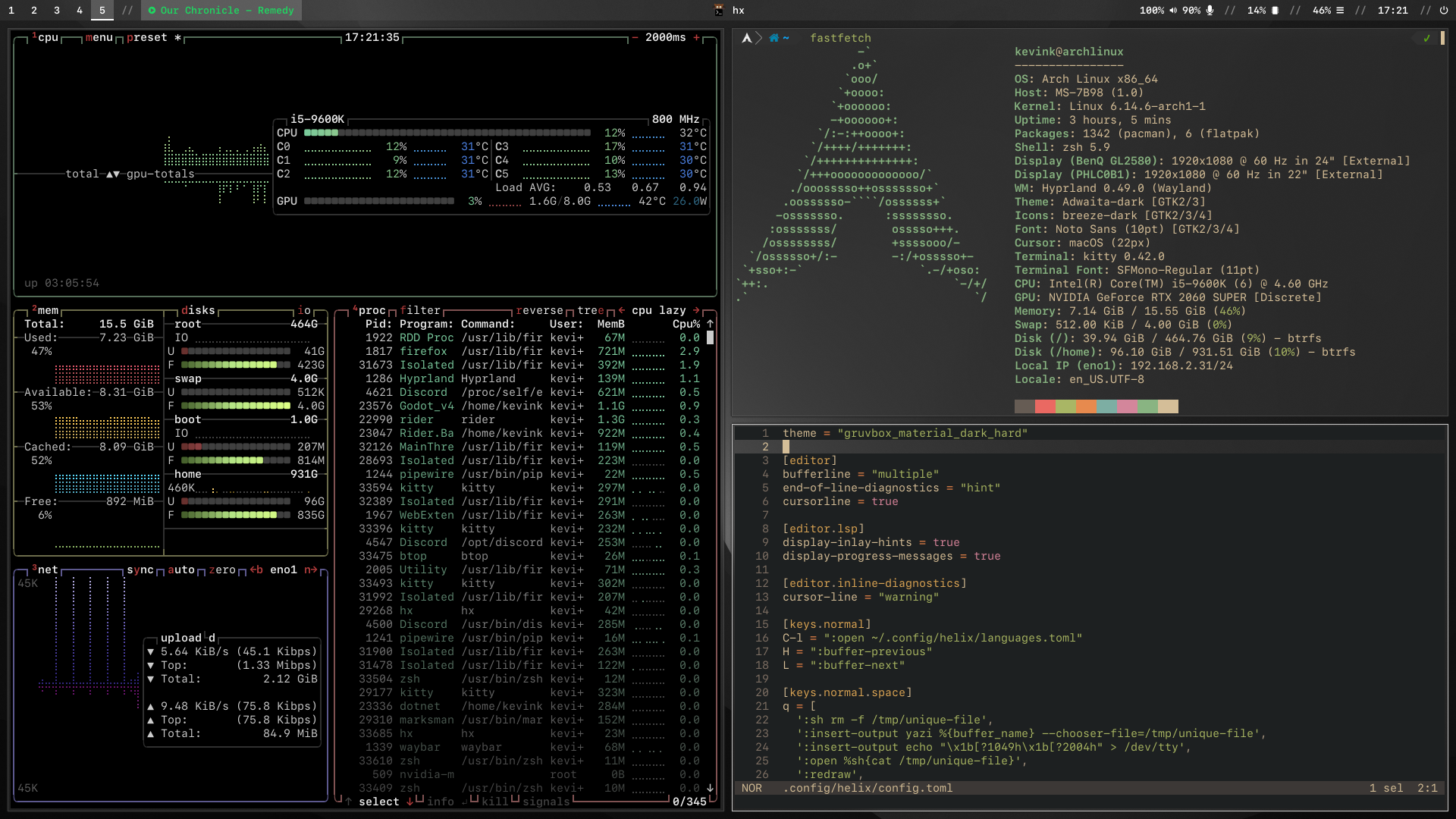 My linux / hyprland setup.
